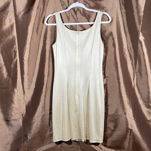 KENAR gold sparkle dress plus jacket - Picture 4 of 8